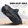 imageCOFACE Mens Recovery Clogs Comfortable Walking Thick Cushion Sandals Sport Casual Orthopedic Mules with Plantar Fasciitis Arch SupportBlack