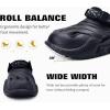 imageCOFACE Mens Recovery Clogs Comfortable Walking Thick Cushion Sandals Sport Casual Orthopedic Mules with Plantar Fasciitis Arch SupportBlack