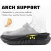 imageCOFACE Mens Recovery Clogs Comfortable Walking Thick Cushion Sandals Sport Casual Orthopedic Mules with Plantar Fasciitis Arch SupportBlack