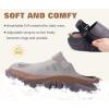 imageCOFACE Mens Recovery Clogs Comfortable Walking Thick Cushion Sandals Sport Casual Orthopedic Mules with Plantar Fasciitis Arch SupportBrown Khaki