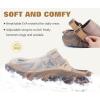 imageCOFACE Mens Recovery Clogs Comfortable Walking Thick Cushion Sandals Sport Casual Orthopedic Mules with Plantar Fasciitis Arch SupportCamo Beige Brown