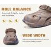 imageCOFACE Mens Recovery Clogs Comfortable Walking Thick Cushion Sandals Sport Casual Orthopedic Mules with Plantar Fasciitis Arch SupportCamo Beige Brown