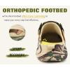 imageCOFACE Mens Recovery Clogs Comfortable Walking Thick Cushion Sandals Sport Casual Orthopedic Mules with Plantar Fasciitis Arch SupportCamo Beige Green V