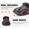 imageCOFACE Mens Recovery Clogs Comfortable Walking Thick Cushion Sandals Sport Casual Orthopedic Mules with Plantar Fasciitis Arch SupportCamo Black Red