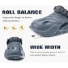 imageCOFACE Mens Recovery Clogs Comfortable Walking Thick Cushion Sandals Sport Casual Orthopedic Mules with Plantar Fasciitis Arch SupportCamo Grey White