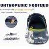 imageCOFACE Mens Recovery Clogs Comfortable Walking Thick Cushion Sandals Sport Casual Orthopedic Mules with Plantar Fasciitis Arch SupportCamo Grey White