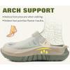 imageCOFACE Mens Recovery Clogs Comfortable Walking Thick Cushion Sandals Sport Casual Orthopedic Mules with Plantar Fasciitis Arch SupportGreen Beige