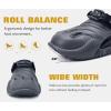 imageCOFACE Mens Recovery Clogs Comfortable Walking Thick Cushion Sandals Sport Casual Orthopedic Mules with Plantar Fasciitis Arch SupportGrey Black