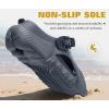 imageCOFACE Mens Recovery Clogs Comfortable Walking Thick Cushion Sandals Sport Casual Orthopedic Mules with Plantar Fasciitis Arch SupportGrey Black