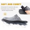 imageCOFACE Mens Recovery Clogs Comfortable Walking Thick Cushion Sandals Sport Casual Orthopedic Mules with Plantar Fasciitis Arch SupportGrey Black