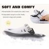 imageCOFACE Mens Recovery Clogs Comfortable Walking Thick Cushion Sandals Sport Casual Orthopedic Mules with Plantar Fasciitis Arch SupportWhite Black
