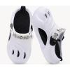 imageCOFACE Mens Recovery Clogs Comfortable Walking Thick Cushion Sandals Sport Casual Orthopedic Mules with Plantar Fasciitis Arch SupportWhite Black