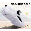 imageCOFACE Mens Recovery Clogs Comfortable Walking Thick Cushion Sandals Sport Casual Orthopedic Mules with Plantar Fasciitis Arch SupportWhite Black
