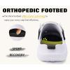 imageCOFACE Mens Recovery Clogs Comfortable Walking Thick Cushion Sandals Sport Casual Orthopedic Mules with Plantar Fasciitis Arch SupportWhite Black