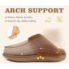 imageCOFACE Womens Memory Foam Cushion Slippers Warm Cozy Fuzzy Faux Fur Winter House Shoes Moccasin Indoor Outdoor With Arch Support Rubber SoleKhaki Brown