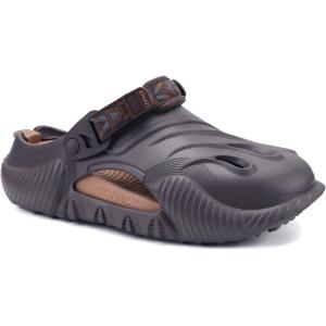 imageCOFACE Mens Recovery Clogs Comfortable Walking Thick Cushion Sandals Sport Casual Orthopedic Mules with Plantar Fasciitis Arch SupportBrown Khaki