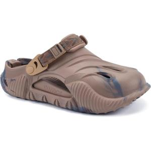 imageCOFACE Mens Recovery Clogs Comfortable Walking Thick Cushion Sandals Sport Casual Orthopedic Mules with Plantar Fasciitis Arch SupportCamo Beige Brown