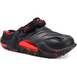 imageCOFACE Mens Recovery Clogs Comfortable Walking Thick Cushion Sandals Sport Casual Orthopedic Mules with Plantar Fasciitis Arch SupportCamo Black Red