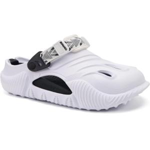 imageCOFACE Mens Recovery Clogs Comfortable Walking Thick Cushion Sandals Sport Casual Orthopedic Mules with Plantar Fasciitis Arch SupportWhite Black