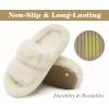 imageCOFACE Womens Fuzzy Slippers Memory Foam Open Toe Slip On House Shoes Size 511Beige