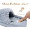 imageCOFACE Womens Fuzzy Slippers Memory Foam Open Toe Slip On House Shoes Size 511Grey