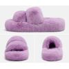imageCOFACE Womens Fuzzy Slippers Memory Foam Open Toe Slip On House Shoes Size 511Purple