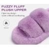 imageCOFACE Womens Fuzzy Slippers Memory Foam Open Toe Slip On House Shoes Size 511Purple