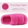 imageCOFACE Womens Fuzzy Slippers Memory Foam Open Toe Slip On House Shoes Size 511Rose
