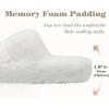 imageCOFACE Womens Fuzzy Slippers Memory Foam Open Toe Slip On House Shoes Size 511White