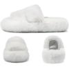 imageCOFACE Womens Fuzzy Slippers Memory Foam Open Toe Slip On House Shoes Size 511White