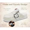 image:imageCOFACE Clogs for Women Casual Mules Womens Sandals Comfortable Slip On Size 612Cream White