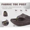 image:imageCOFACE Men Orthopedic Footbed Flip Flops Fabric Toe Post Beach Sandals Size 715Brown