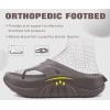 image:imageCOFACE Men Orthopedic Footbed Flip Flops Fabric Toe Post Beach Sandals Size 715Brown