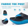 image:imageCOFACE Men Orthopedic Footbed Flip Flops Fabric Toe Post Beach Sandals Size 715Dark BlueLight Blue