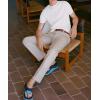 image:imageCOFACE Men Orthopedic Footbed Flip Flops Fabric Toe Post Beach Sandals Size 715Dark BlueLight Blue