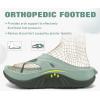 image:imageCOFACE Men Orthopedic Footbed Flip Flops Fabric Toe Post Beach Sandals Size 715Dark GreenLight Green