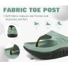 image:imageCOFACE Men Orthopedic Footbed Flip Flops Fabric Toe Post Beach Sandals Size 715Dark GreenLight Green