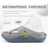 image:imageCOFACE Men Orthopedic Footbed Flip Flops Fabric Toe Post Beach Sandals Size 715Dark GreyLight Grey