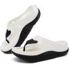 image:imageCOFACE Men Orthopedic Footbed Flip Flops Fabric Toe Post Beach Sandals Size 715WhiteBlack
