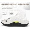image:imageCOFACE Men Orthopedic Footbed Flip Flops Fabric Toe Post Beach Sandals Size 715WhiteBlack