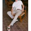 image:imageCOFACE Men Orthopedic Footbed Flip Flops Fabric Toe Post Beach Sandals Size 715WhiteBlack