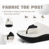 image:imageCOFACE Men Orthopedic Footbed Flip Flops Fabric Toe Post Beach Sandals Size 715WhiteBlack