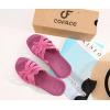 image:imageCOFACE Womens Dressy Orthotic Sandals Trendy Square Toe Comfortable Thick Athletic Cushion Recovery Walking Slides Lightweight Yoga Foam Flat with Plantar Fasciitis Arch SupportRose