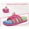 image:imageCOFACE Womens Dressy Orthotic Sandals Trendy Square Toe Comfortable Thick Athletic Cushion Recovery Walking Slides Lightweight Yoga Foam Flat with Plantar Fasciitis Arch SupportRose