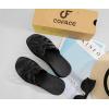 image:imageCOFACE Womens Dressy Orthotic Sandals Trendy Square Toe Comfortable Thick Athletic Cushion Recovery Walking Slides Lightweight Yoga Foam Flat with Plantar Fasciitis Arch SupportBlack