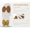 image:imageCOFACE Womens Dressy Orthotic Sandals Trendy Square Toe Comfortable Thick Athletic Cushion Recovery Walking Slides Lightweight Yoga Foam Flat with Plantar Fasciitis Arch SupportWhite Khaki