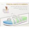 image:imageCOFACE Womens Dressy Orthotic Sandals Trendy Square Toe Comfortable Thick Athletic Cushion Recovery Walking Slides Lightweight Yoga Foam Flat with Plantar Fasciitis Arch SupportWhite