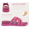 image:imageCOFACE Womens Dressy Orthotic Sandals Trendy Square Toe Comfortable Thick Athletic Cushion Recovery Walking Slides Lightweight Yoga Foam Flat with Plantar Fasciitis Arch SupportRose