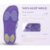 image:imageCOFACE Womens Dressy Orthotic Sandals Trendy Square Toe Comfortable Thick Athletic Cushion Recovery Walking Slides Lightweight Yoga Foam Flat with Plantar Fasciitis Arch SupportPurple