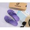 image:imageCOFACE Womens Dressy Orthotic Sandals Trendy Square Toe Comfortable Thick Athletic Cushion Recovery Walking Slides Lightweight Yoga Foam Flat with Plantar Fasciitis Arch SupportPurple